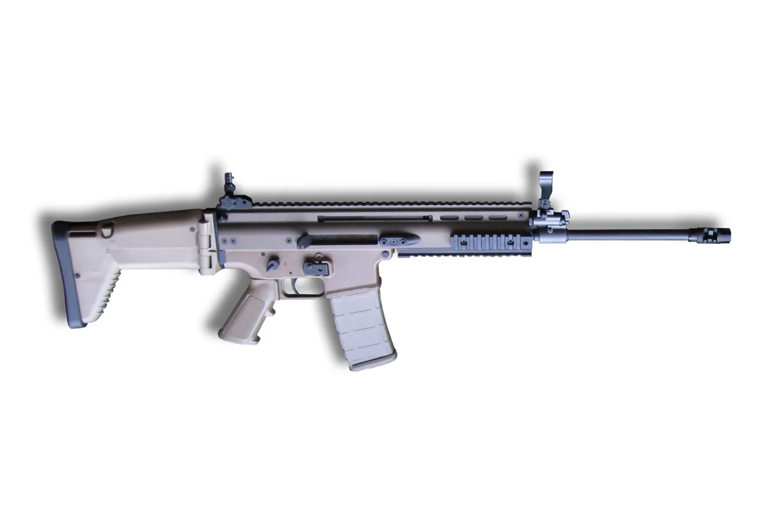 FN SCAR-L na przezroczystym tle (wcześniejsza wersja, nie MK2)